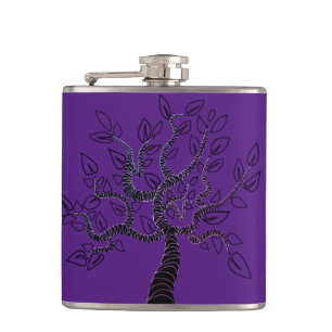 Tree of Life Art - Hip Flask