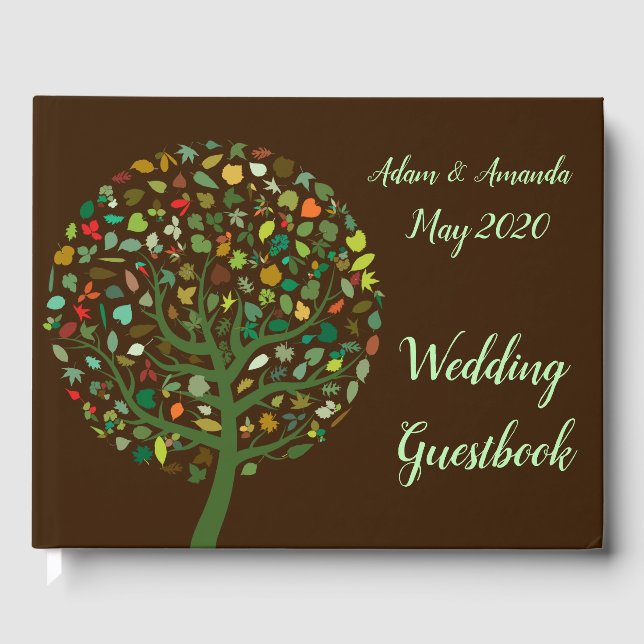 Tree of Life art wedding Guest Book (Front)