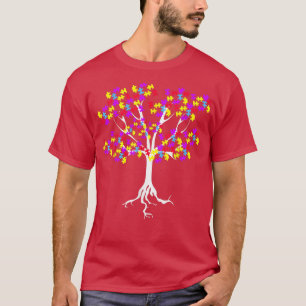 Tree Of Life Autism Awareness Month Funny ASD Supp T-Shirt