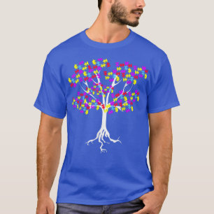 Tree Of Life Autism Awareness Month Funny ASD Supp T-Shirt