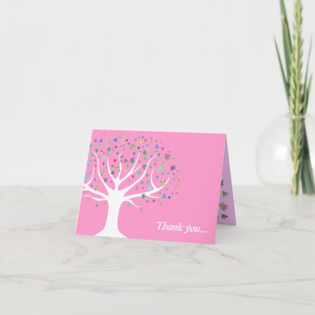 Tree of Life Baby Naming Thank You Card (Front)
