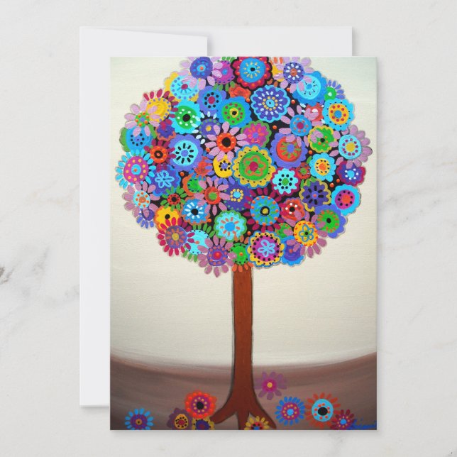 Tree of Life Bar Bat Mitzvah Invitations (Front)