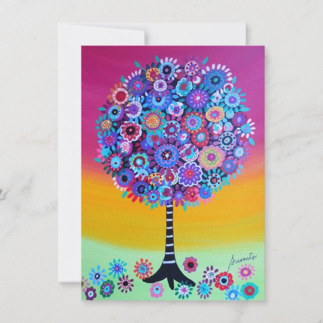 Tree of Life Bar Bat Mitzvah Invitations (Front)