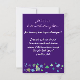 Tree of Life Bat Mitzvah Invitation Party card