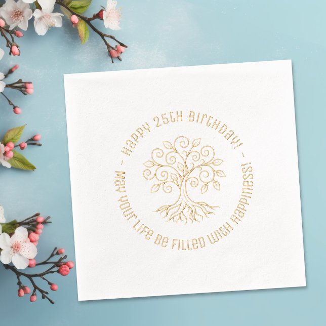 Tree of Life Birthday Foil Napkins (Creator Uploaded)