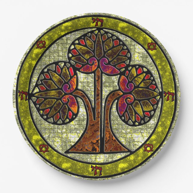 Tree Of Life Blessing  Paper Plate (Front)