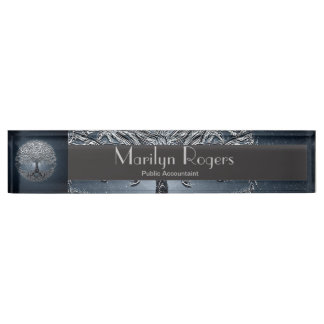 Tree of Life Blue Sky Peaceful Night Nameplate