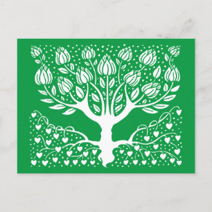 Tree of Life Boho Nouveau Postcard
