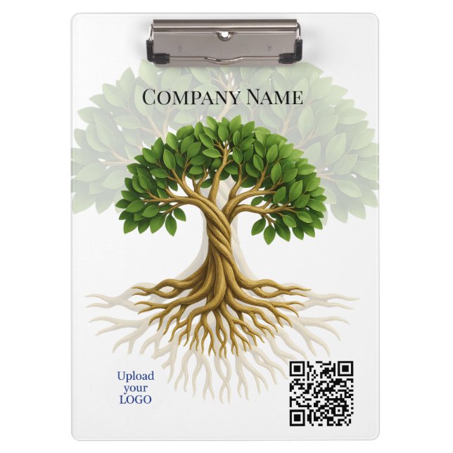 Tree of Life Business Logo Promotional Material Clipboard (Front)