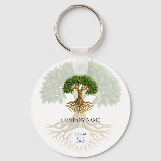 Tree of Life Business Logo Promotional Material Key Ring (Front)