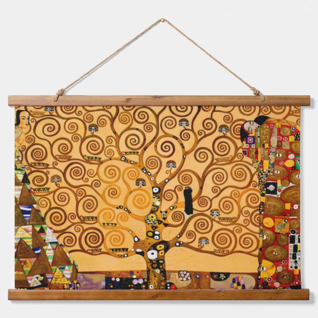 Tree of Life by Gustav Klimt Fine Art Hanging Tapestry (Front)