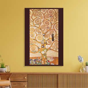 Tree of Life by Gustav Klimt, Stylised Art Nouveau Canvas Print