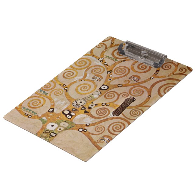 Tree of Life by Gustav Klimt, Stylised Art Nouveau Clipboard (Angled)