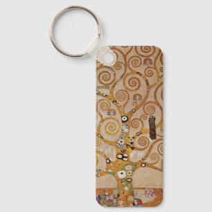Tree of Life by Gustav Klimt, Stylised Art Nouveau Key Ring