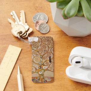 Tree of Life by Gustav Klimt, Stylised Art Nouveau Key Ring