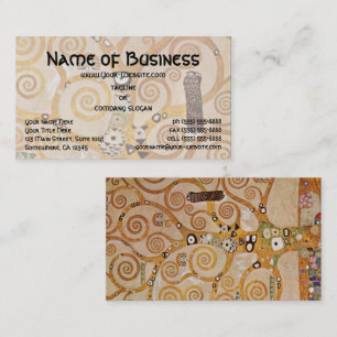 Tree of Life by Klimt, Stylised Art Nouveau Symbol Business Card