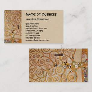 Tree of Life by Klimt, Stylised Art Nouveau Symbol Business Card