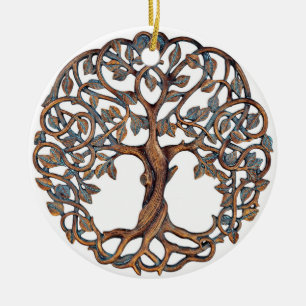 Tree of Life,  Celtic Christmas Ornaments, Ceramic Tree Decoration