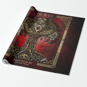 Tree of Life – Celtic Gothic Steampunk Wrapping Paper