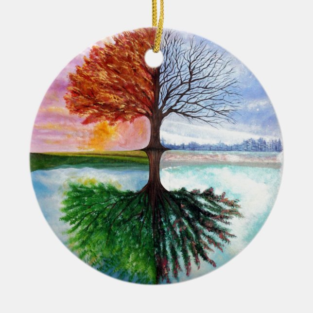 Tree of Life Ceramic Tree Decoration (Front)