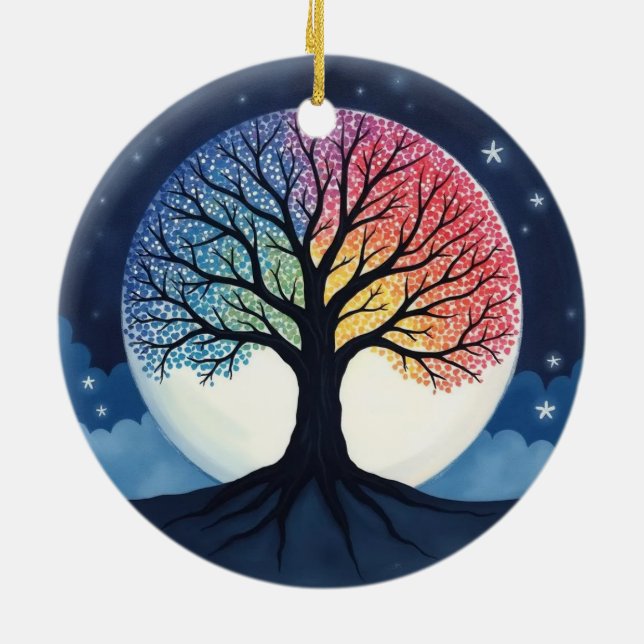 Tree of Life  Ceramic Tree Decoration (Back)