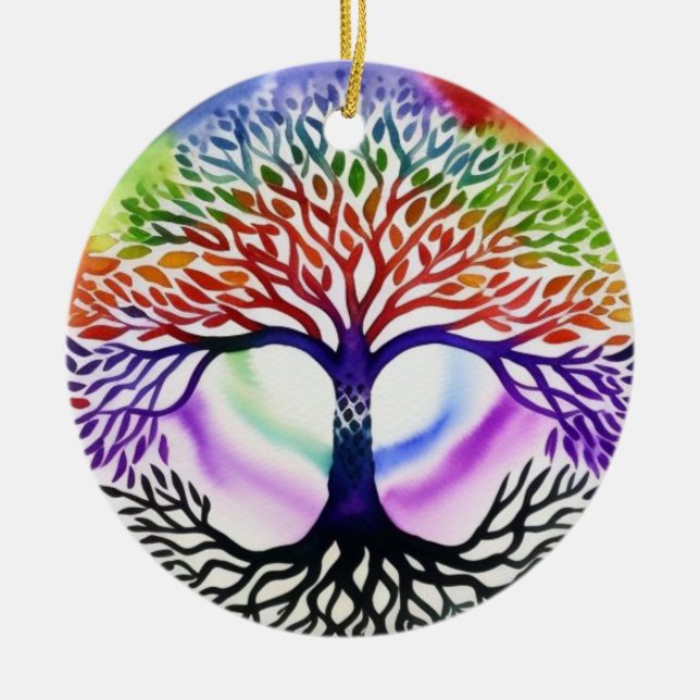  Tree of Life  Ceramic Tree Decoration (Front)