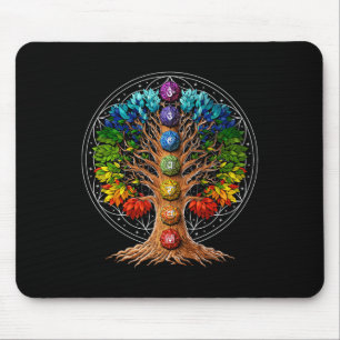 Tree Of Life Chakra Symbols Zen Yoga Meditation Sp Mouse Pad