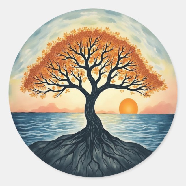 Tree of Life  Classic Round Sticker (Front)