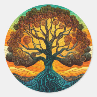 Tree of Life Classic Round Sticker