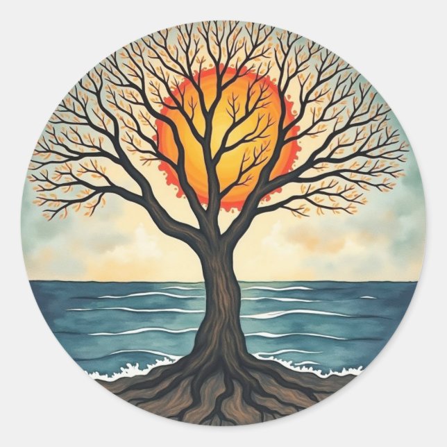 Tree of Life  Classic Round Sticker (Front)