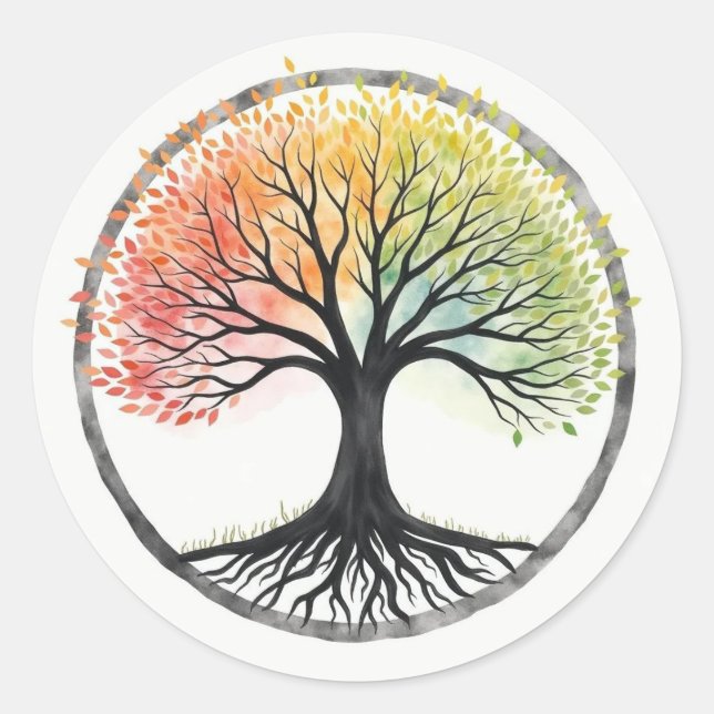 Tree of Life Classic Round Sticker (Front)