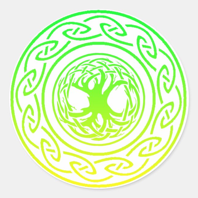 tree of life classic round sticker (Front)