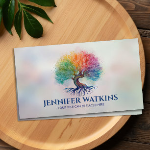 Tree of Life - colourful foliage Business Card