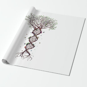 Tree of Life DNA Genetics Biology Environment Wrapping Paper