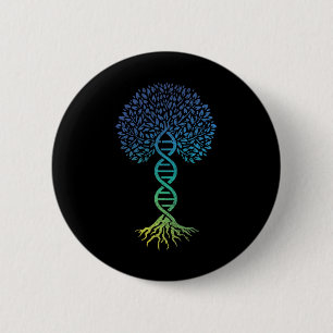 Tree Of Life Dna Science Genetics Earth Day Geneal 6 Cm Round Badge