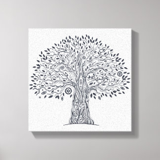 Tree Of Life Doodle 6 Canvas Print