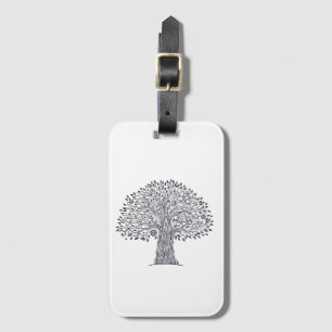 Tree Of Life Doodle Luggage Tag