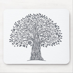 Tree Of Life Doodle Mouse Pad