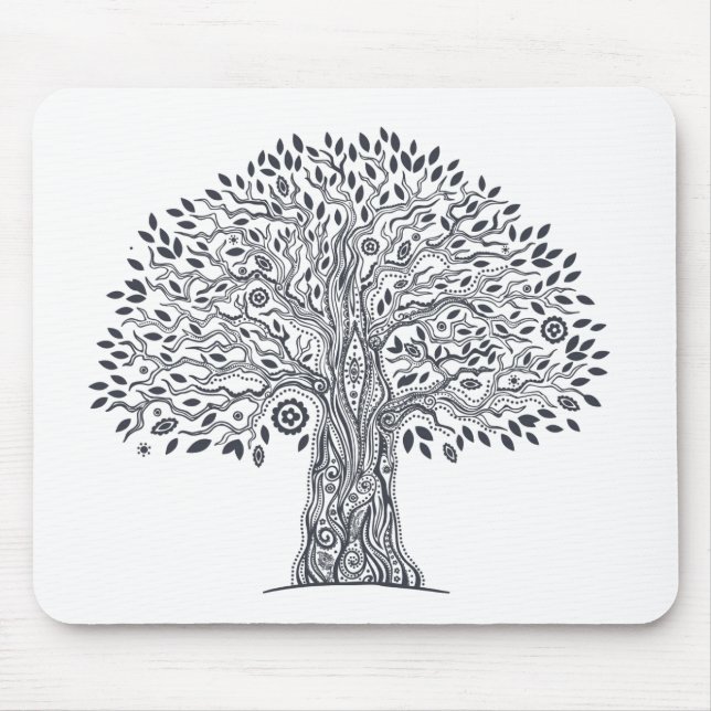 Tree Of Life Doodle Mouse Pad (Front)