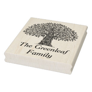 Tree Of Life Doodle Rubber Stamp