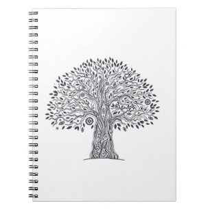 Tree Of Life Doodle Spiral Notebook