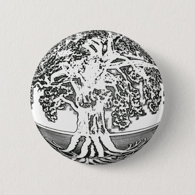 Tree of Life Earth 6 Cm Round Badge (Front)