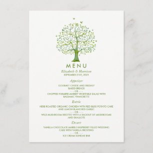 Tree of Life, Elegant Wedding Menu