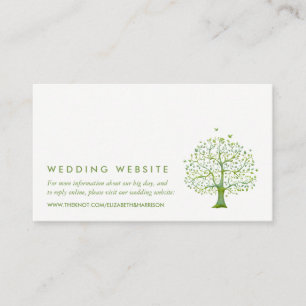 Tree of Life, Elegant Wedding Website Enclosure Card
