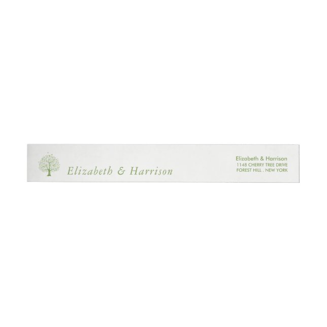 Tree of Life, Elegant Wedding Wrap Around Label (Individual)