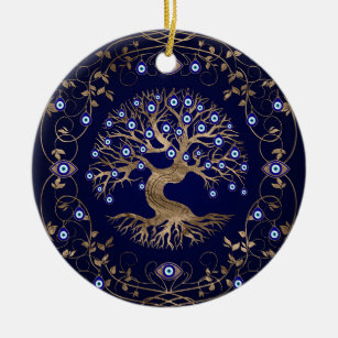 Tree of Life Evil Eye Ornament