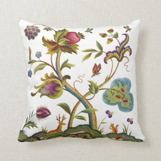 Tree of Life Faux Embroidered Pillow