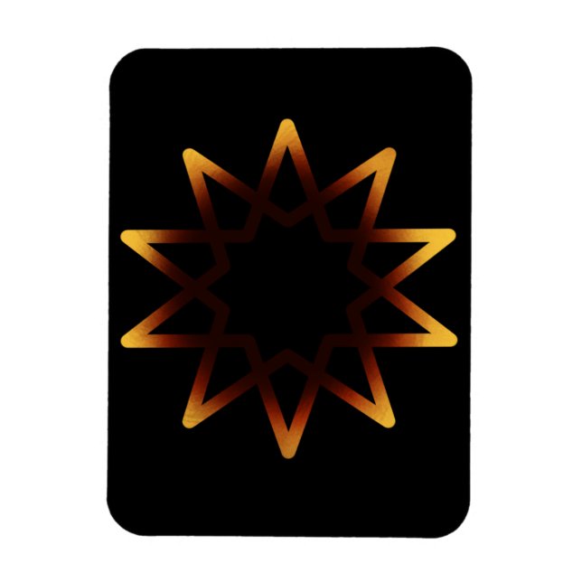Tree Of Life Fiery Orange Symbol Magnet (Vertical)