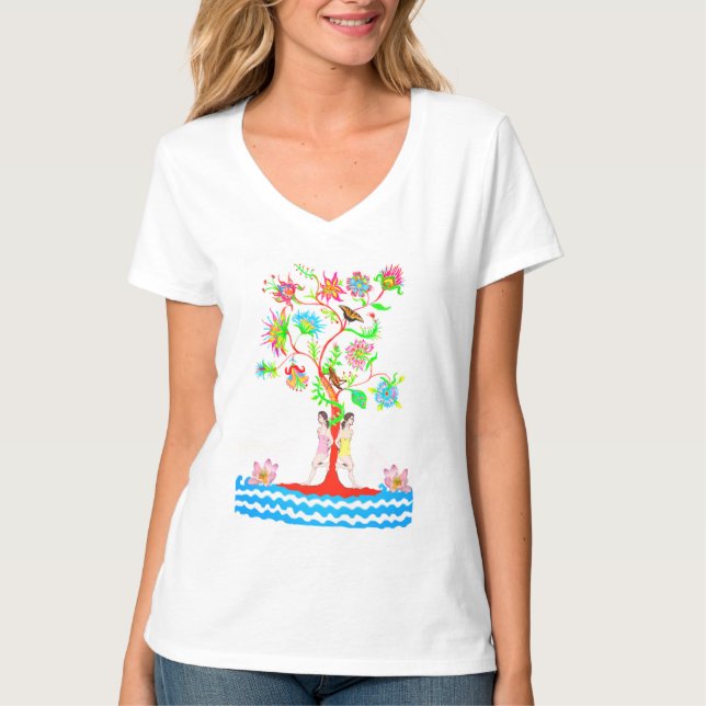 Tree of life. Flora and fauna T-Shirt (Front)