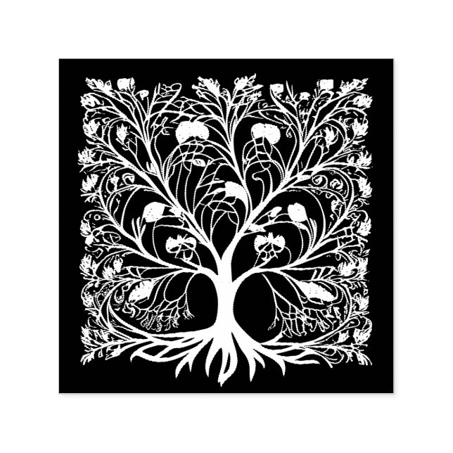 Tree of Life Floral Self-inking Stamp (Design)